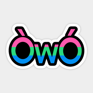 ÒwÓ Polysexual angry owo pride emoticon Sticker